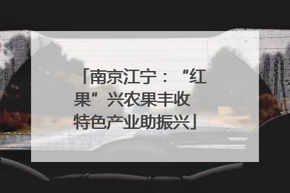 南京江宁：“红果”兴农果丰收 特色产业助振兴
