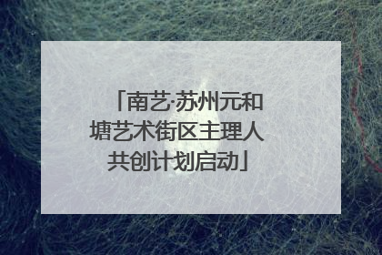 南艺·苏州元和塘艺术街区主理人共创计划启动