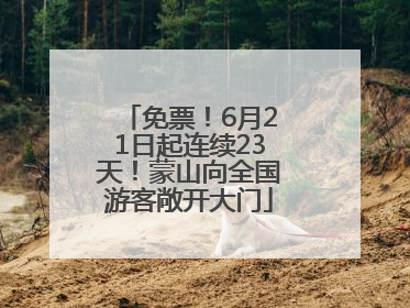 免票！6月21日起连续23天！蒙山向全国游客敞开大门