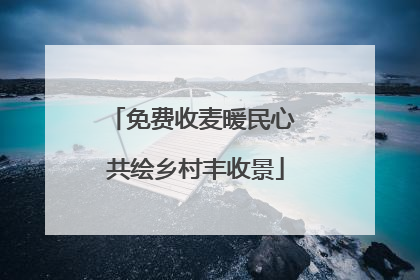 免费收麦暖民心 共绘乡村丰收景
