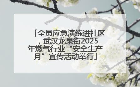 全员应急演练进社区，武汉龙泉街2025年燃气行业“安全生产月”宣传活动举行