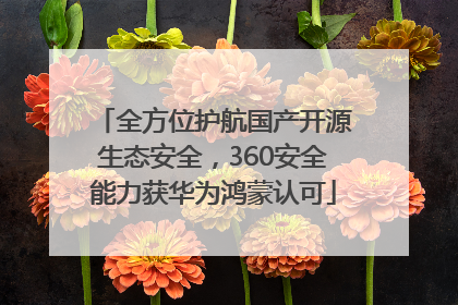 全方位护航国产开源生态安全，360安全能力获华为鸿蒙认可