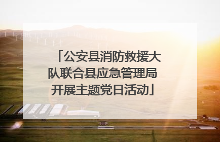 公安县消防救援大队联合县应急管理局开展主题党日活动
