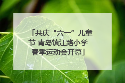 共庆“六一”儿童节 青岛镇江路小学春季运动会开幕