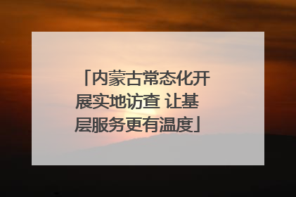 内蒙古常态化开展实地访查 让基层服务更有温度