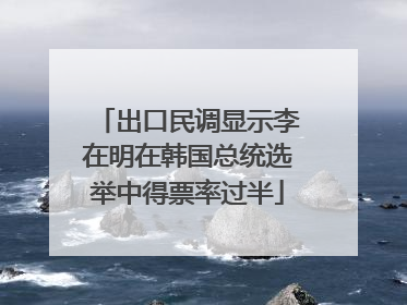 出口民调显示李在明在韩国总统选举中得票率过半