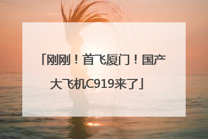 刚刚！首飞厦门！国产大飞机C919来了