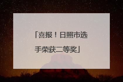 喜报！日照市选手荣获二等奖