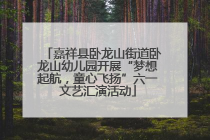 嘉祥县卧龙山街道卧龙山幼儿园开展“梦想起航，童心飞扬”六一文艺汇演活动