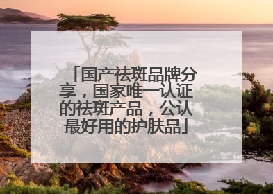 国产祛斑品牌分享，国家唯一认证的祛斑产品，公认最好用的护肤品