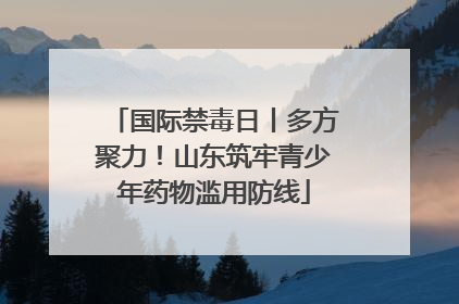 国际禁毒日丨多方聚力！山东筑牢青少年药物滥用防线