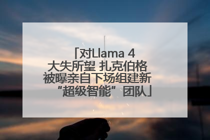 对Llama 4大失所望 扎克伯格被曝亲自下场组建新“超级智能”团队