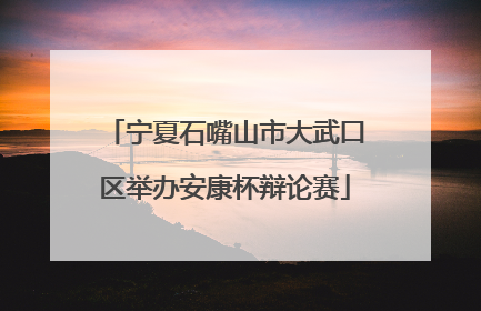 宁夏石嘴山市大武口区举办安康杯辩论赛