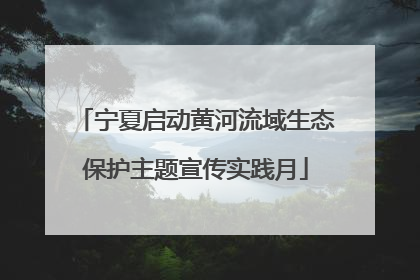 宁夏启动黄河流域生态保护主题宣传实践月
