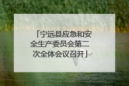 宁远县应急和安全生产委员会第二次全体会议召开