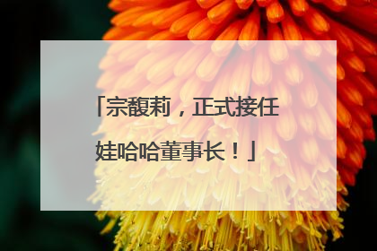 宗馥莉，正式接任娃哈哈董事长！