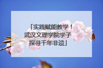 实践赋能教学！武汉文理学院学子探寻千年非遗
