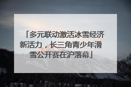 多元联动激活冰雪经济新活力，长三角青少年滑雪公开赛在沪落幕
