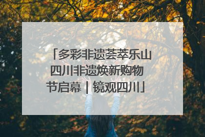 多彩非遗荟萃乐山 四川非遗焕新购物节启幕｜镜观四川
