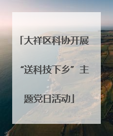 大祥区科协开展“送科技下乡”主题党日活动