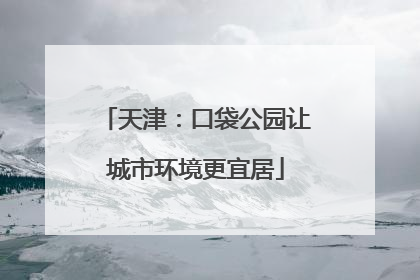 天津：口袋公园让城市环境更宜居