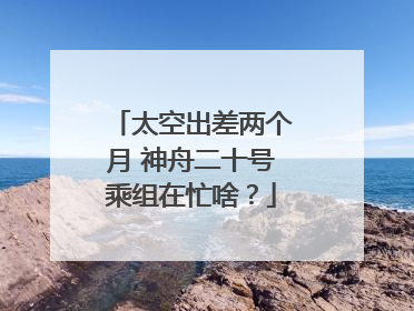 太空出差两个月 神舟二十号乘组在忙啥？