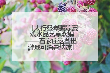 太行叠翠藏凉夏 戏水品艺享欢娱——石家庄这些出游地可消暑纳凉