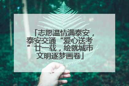 志愿温情满泰安，泰安交通“爱心送考”廿一载，绘就城市文明逐梦画卷