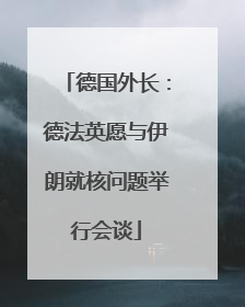 德国外长：德法英愿与伊朗就核问题举行会谈