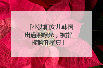 小沈阳女儿韩国出道照曝光，被指撞脸孔孝真