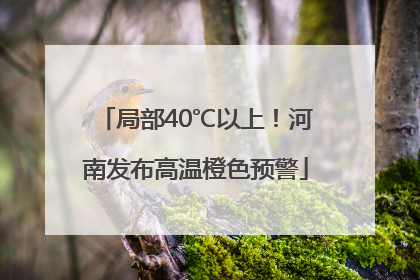 局部40℃以上！河南发布高温橙色预警