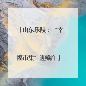 山东乐陵：“幸福市集”迎端午