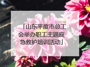 山东平度市总工会举办职工主题应急救护培训活动