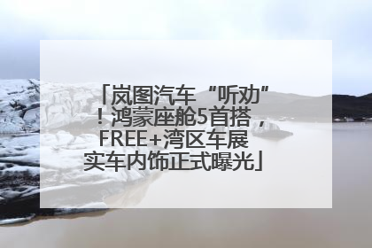岚图汽车“听劝”！鸿蒙座舱5首搭，FREE+湾区车展实车内饰正式曝光