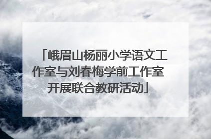 峨眉山杨丽小学语文工作室与刘春梅学前工作室开展联合教研活动