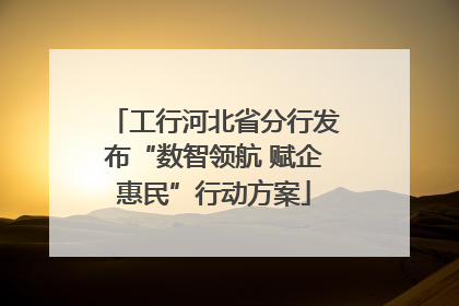 工行河北省分行发布“数智领航 赋企惠民”行动方案