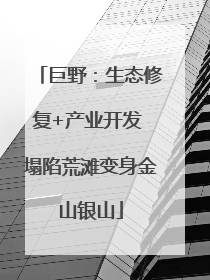 巨野：生态修复+产业开发 塌陷荒滩变身金山银山