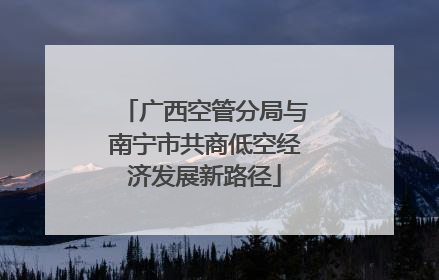 广西空管分局与南宁市共商低空经济发展新路径