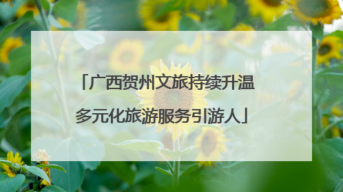 广西贺州文旅持续升温 多元化旅游服务引游人