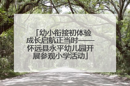 幼小衔接初体验 成长启航正当时——怀远县永平幼儿园开展参观小学活动