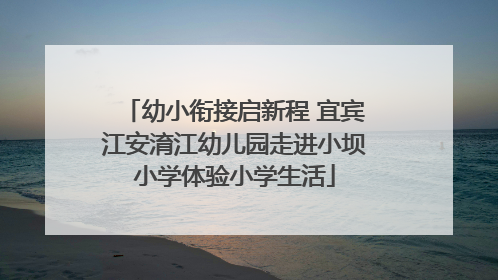 幼小衔接启新程 宜宾江安淯江幼儿园走进小坝小学体验小学生活