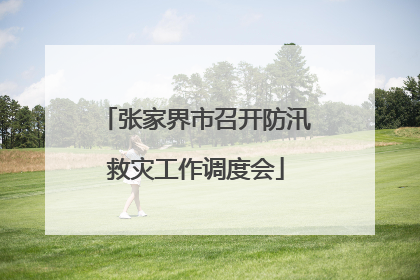 张家界市召开防汛救灾工作调度会