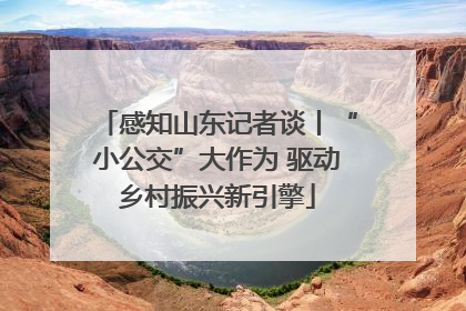 感知山东记者谈丨“小公交”大作为 驱动乡村振兴新引擎
