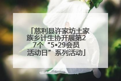 慈利县许家坊土家族乡计生协开展第27个“5•29会员活动日”系列活动