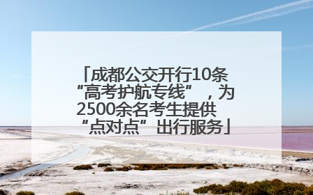 成都公交开行10条“高考护航专线”，为2500余名考生提供“点对点”出行服务