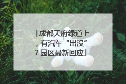 成都天府绿道上，有汽车“出没”？园区最新回应