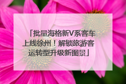 批量海格新V系客车上线徐州！解锁旅游客运转型升级新图景