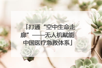 打通“空中生命走廊”——无人机赋能中国医疗急救体系