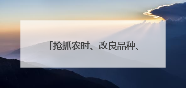 抢抓农时、改良品种、绿色灭虫 全国多地争分夺秒确保夏粮丰收
