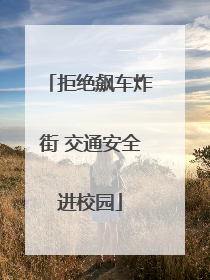 拒绝飙车炸街 交通安全进校园